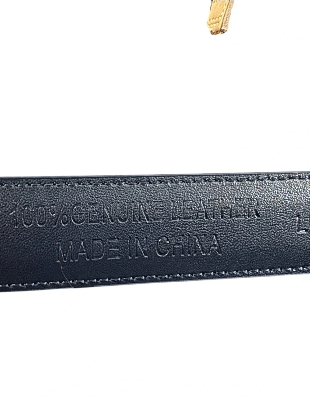 Men's Leather Belt in Navy with Polished Silver Buckle
